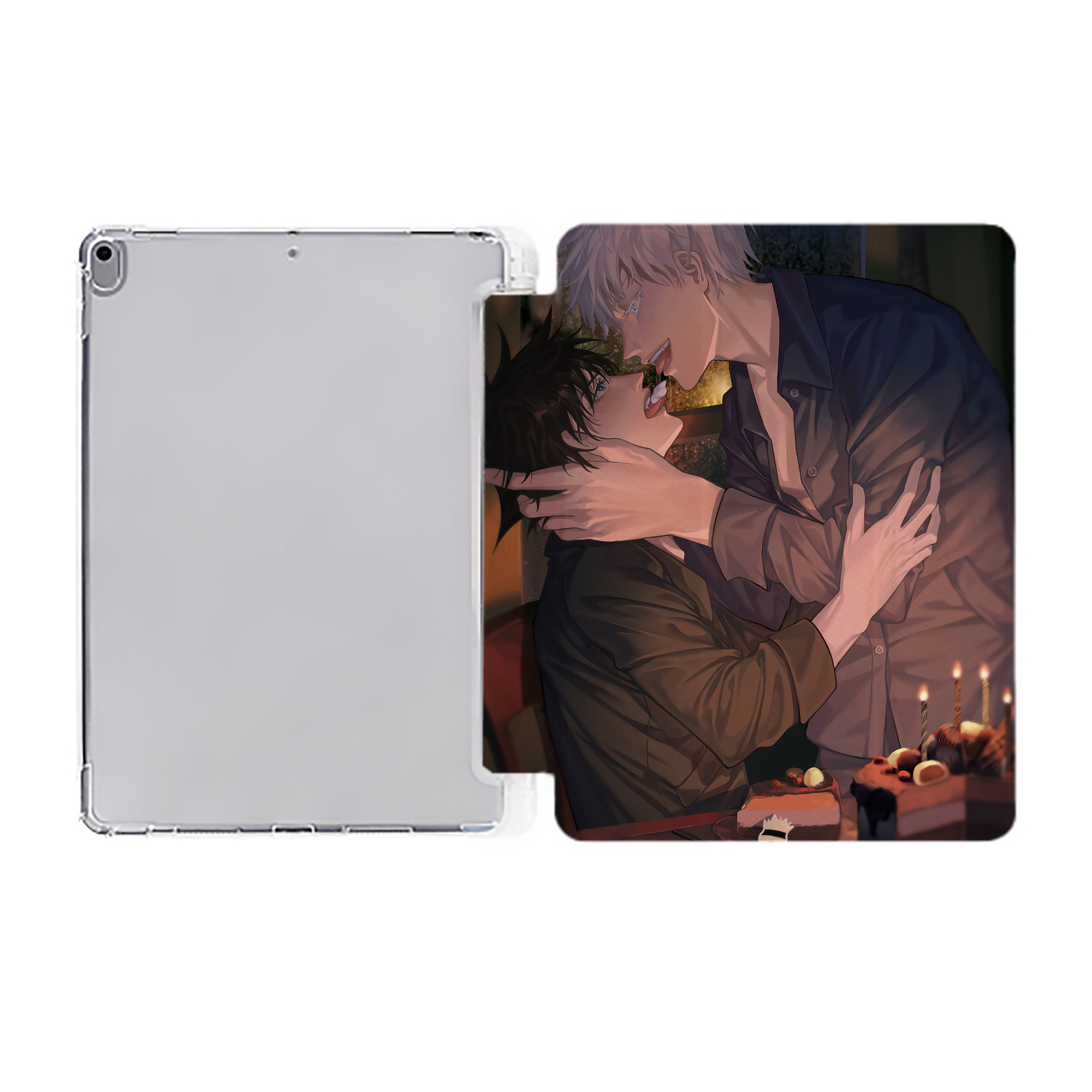 （画像用） 呪術廻戦 Jujutsu Kaisen IPad ケース ペン収納付き 三つ折りスタンド PUレザー×シリコン 対応機種9.5/10.5/10.9インチ